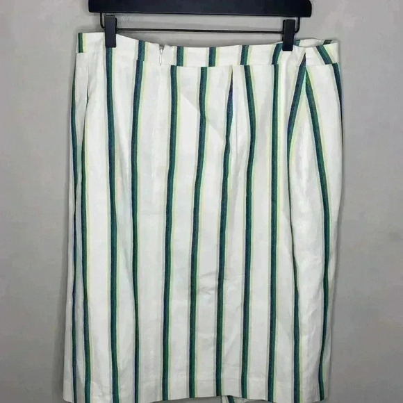 Halogen Stripe Wrap Pencil Skirt NWT New Womens Size 16 Petite 16P - Picture 5 of 8